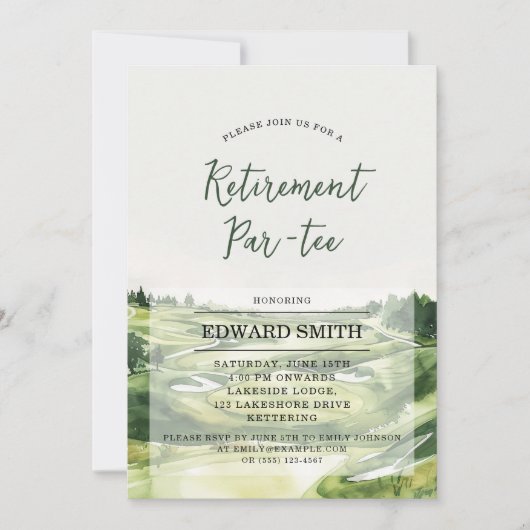 Invitation du Golfing Retirement Party (Devant)