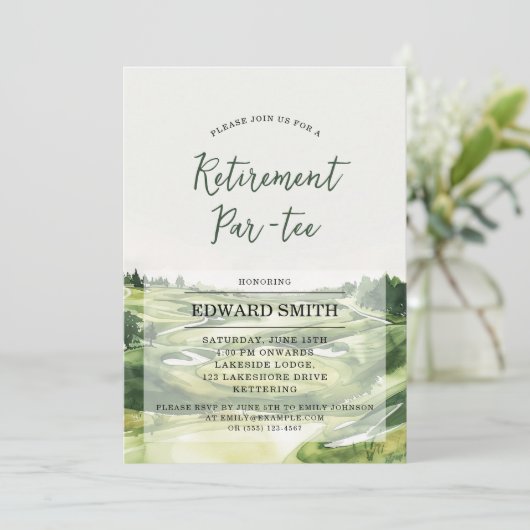 Invitation du Golfing Retirement Party (Debout devant)