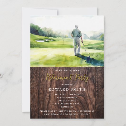Invitation du Golfing Retirement Party (Devant)
