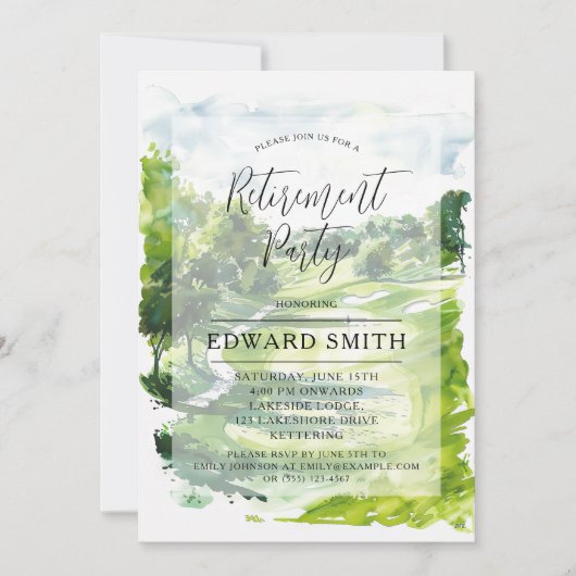 Invitation du Golfing Retirement Party (Devant)