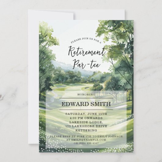 Invitation du Golfing Retirement Party (Devant)
