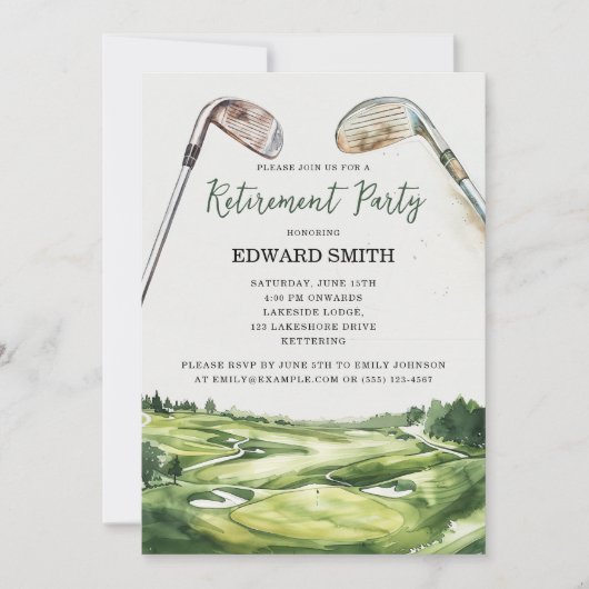 Invitation du Golfing Retirement Party (Devant)