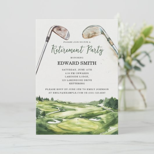 Invitation du Golfing Retirement Party (Debout devant)