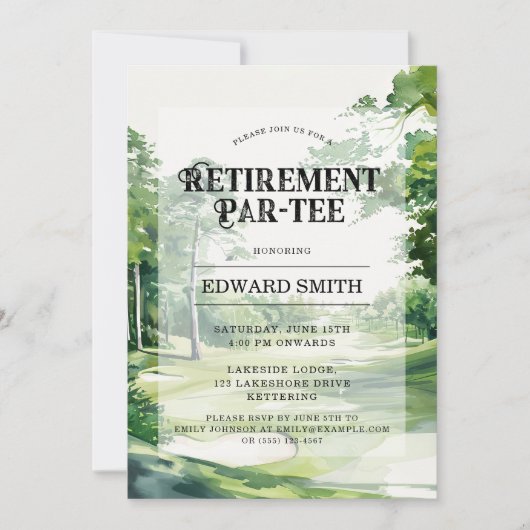 Invitation du Golfing Retirement Party (Devant)