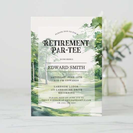 Invitation du Golfing Retirement Party (Debout devant)