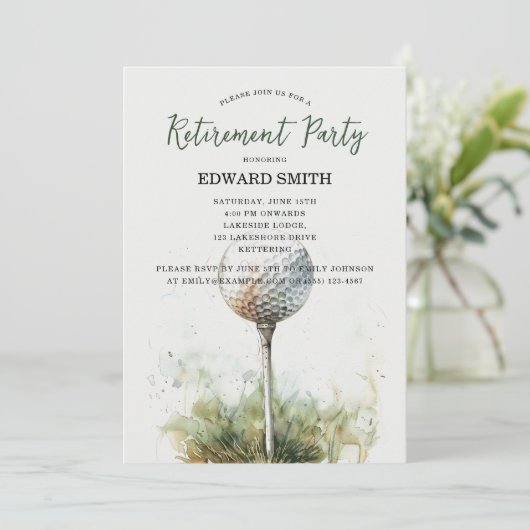 Invitation du Golfing Retirement Party (Debout devant)