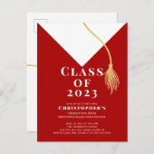 Invitation du Grad Casquette Graduation Party (Devant / Derrière)