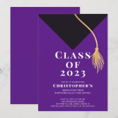 Invitation du Grad Casquette Graduation Party (Devant / Derrière)