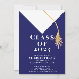 Invitation du Grad Casquette Graduation Party