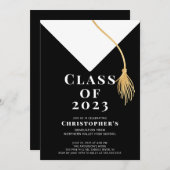 Invitation du Grad Casquette Graduation Party (Devant / Derrière)