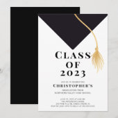 Invitation du Grad Casquette Graduation Party (Devant / Derrière)