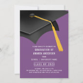 Invitation du Grad Casquette Purple Graduation Par (Devant)