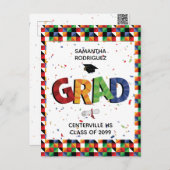 Invitation du Grad Party Motif en gras (Devant / Derrière)