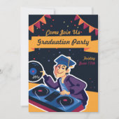 Invitation du Graduate DJ Graduate Party (Devant)