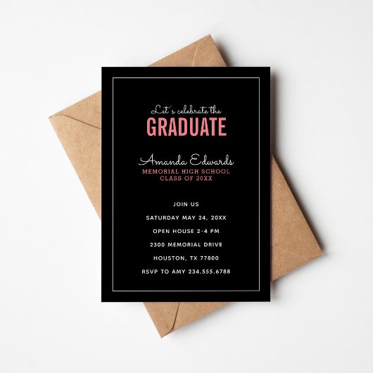 Invitation du Graduate Graduate Graduate Party