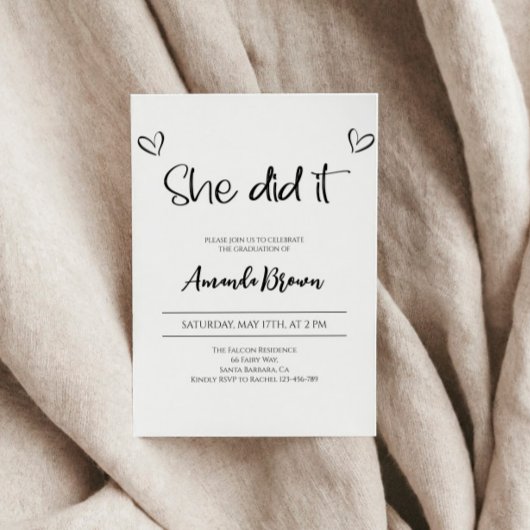 Invitation du Graduation Party, 2024 Invitation de