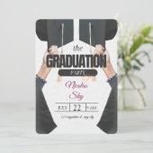 Invitation du Graduation Party - Design élégant (Debout devant)