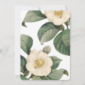 Invitation du grand Baby shower de fleurs vertes b (Dos)