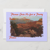 Invitation du Grand Canyon Party (Dos)