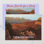 Invitation du Grand Canyon Party (Devant / Derrière)