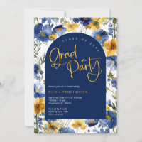 Invitation du Grand Fleur sauvage de la Marine Blu