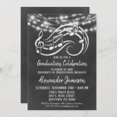 Invitation du groupe Chalkboard Music Graduation P (Devant / Derrière)