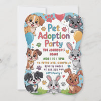 Invitation du groupe d'adoption des animaux - thèm