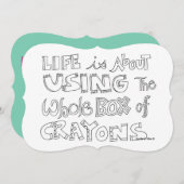 Invitation du groupe de coloriage pour adultes (Devant / Derrière)