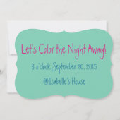 Invitation du groupe de coloriage pour adultes (Dos)