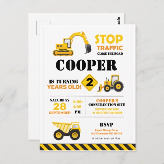 Invitation du groupe de construction (Devant / Derrière)