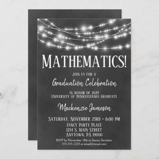 Invitation du groupe de graduation en mathématique (Devant / Derrière)