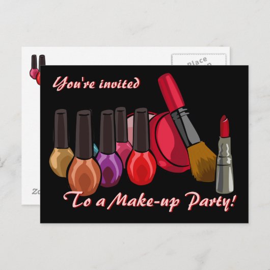 Invitation du groupe de maquillage (Devant / Derrière)