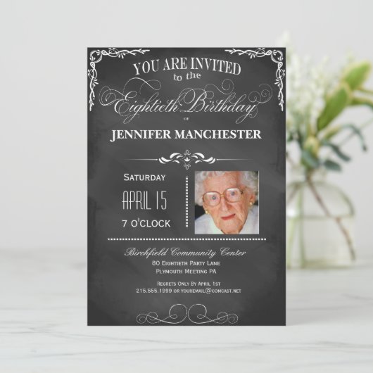 Invitation du groupe de typographie du tableau noi