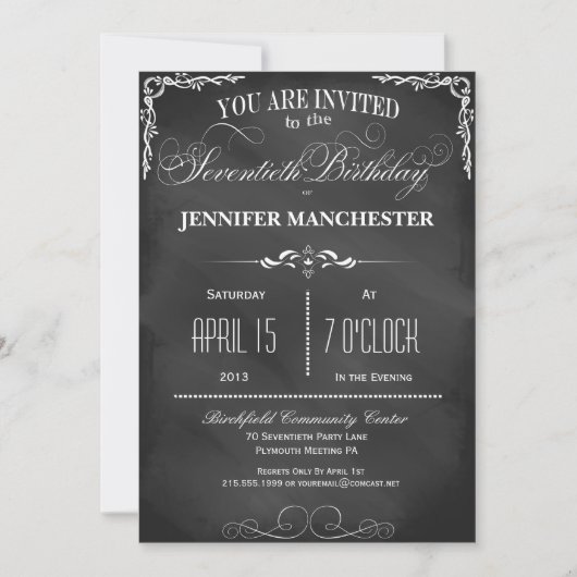 Invitation du groupe de typographie du tableau noi (Devant)