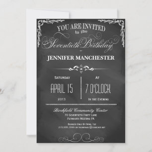 Invitation du groupe de typographie du tableau noi