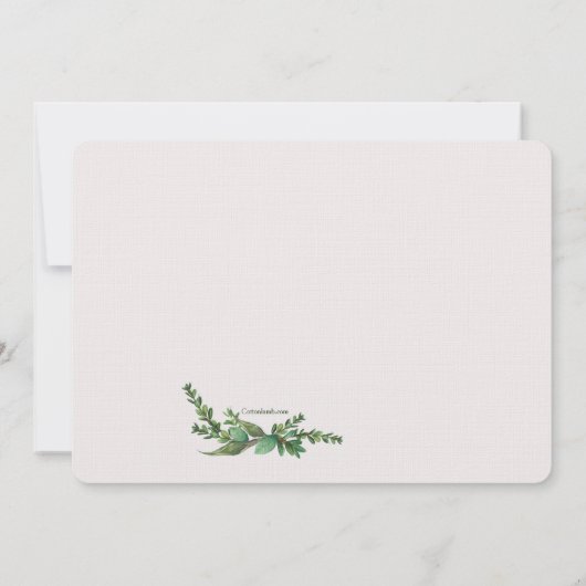 Invitation du groupe d'engagement À feuillage pers (Dos)