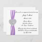 Invitation du groupe d'engagement Diamond Heart Pu (Devant / Derrière)