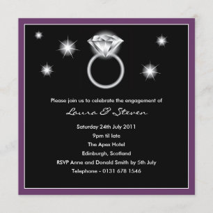 Invitation du groupe d'engagement Diamond Ring - v