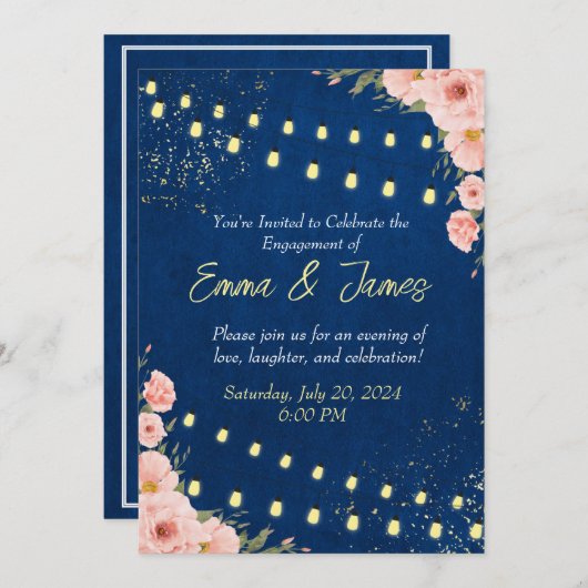 Invitation du groupe d'engagement élégant (Devant / Derrière)