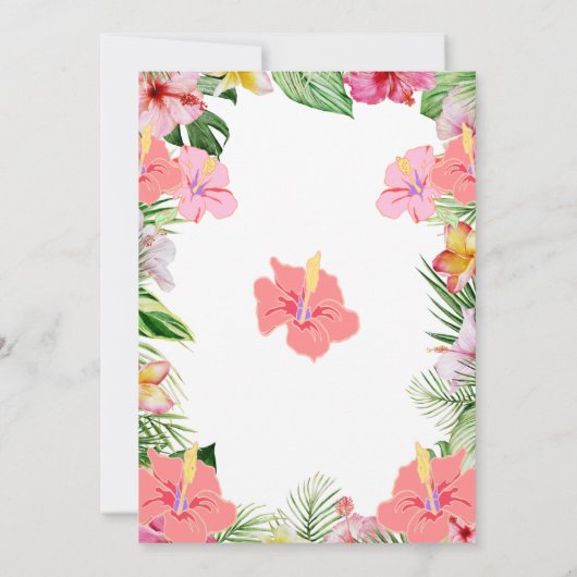 Invitation du groupe d'engagement Tropical Luau (Dos)