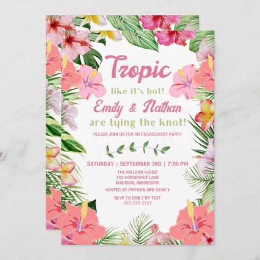 Invitation du groupe d'engagement Tropical Luau (Devant / Derrière)