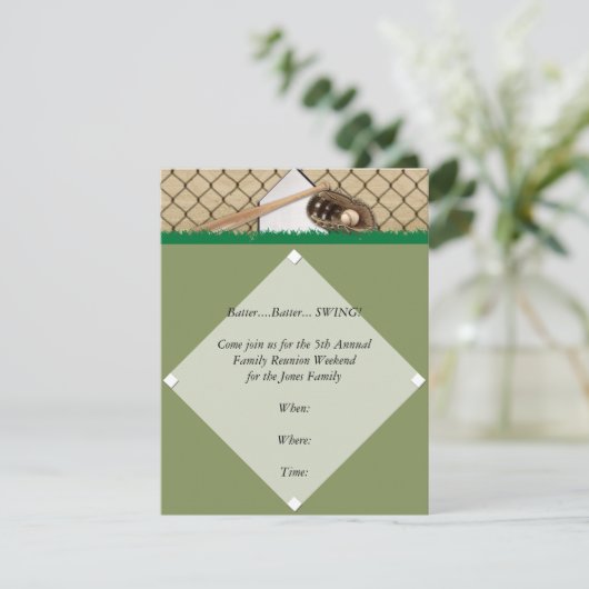 Invitation du groupe Diamond Party de baseball (Debout devant)