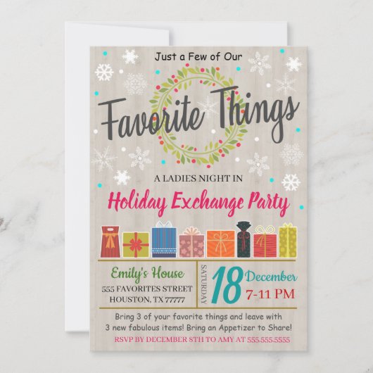 Invitation du groupe Exchange Things Favoris (Devant)