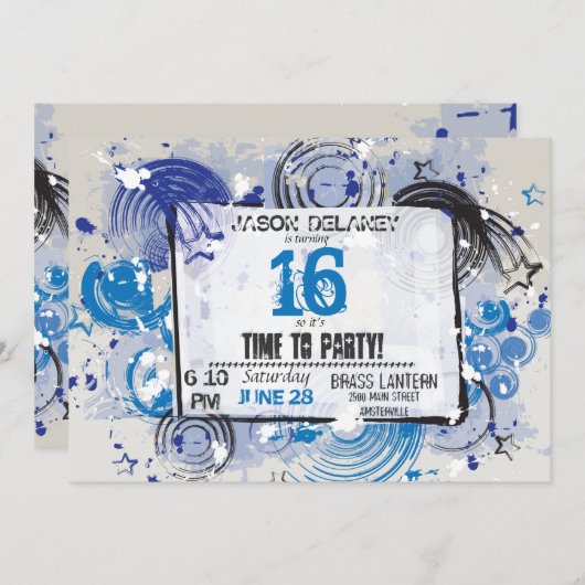 Invitation du groupe Grunge (Devant / Derrière)