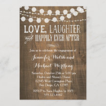 Invitation du groupe Rustic Wood Engagement