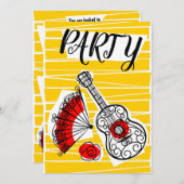 Invitation du groupe Souvenirs espagnol vertical (Devant / Derrière)