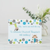 Invitation du Gymnastique Party Black, Aqua et Gre (Debout devant)