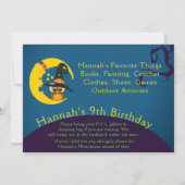 Invitation du Halloween Owl Moon Stwood Party (Dos)