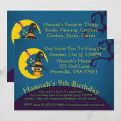 Invitation du Halloween Owl Moon Stwood Party (Devant / Derrière)