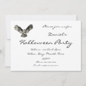 Invitation du Halloween Owl Party à Customiser (Dos)